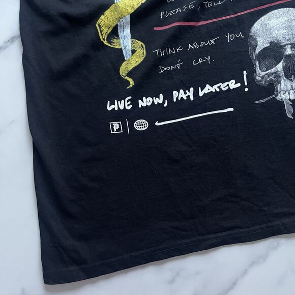 Primitive X Skateboarding Guns N' Roses Don’t Cry Tee Shirt Black Size L Graphic - Picture 6 of 7